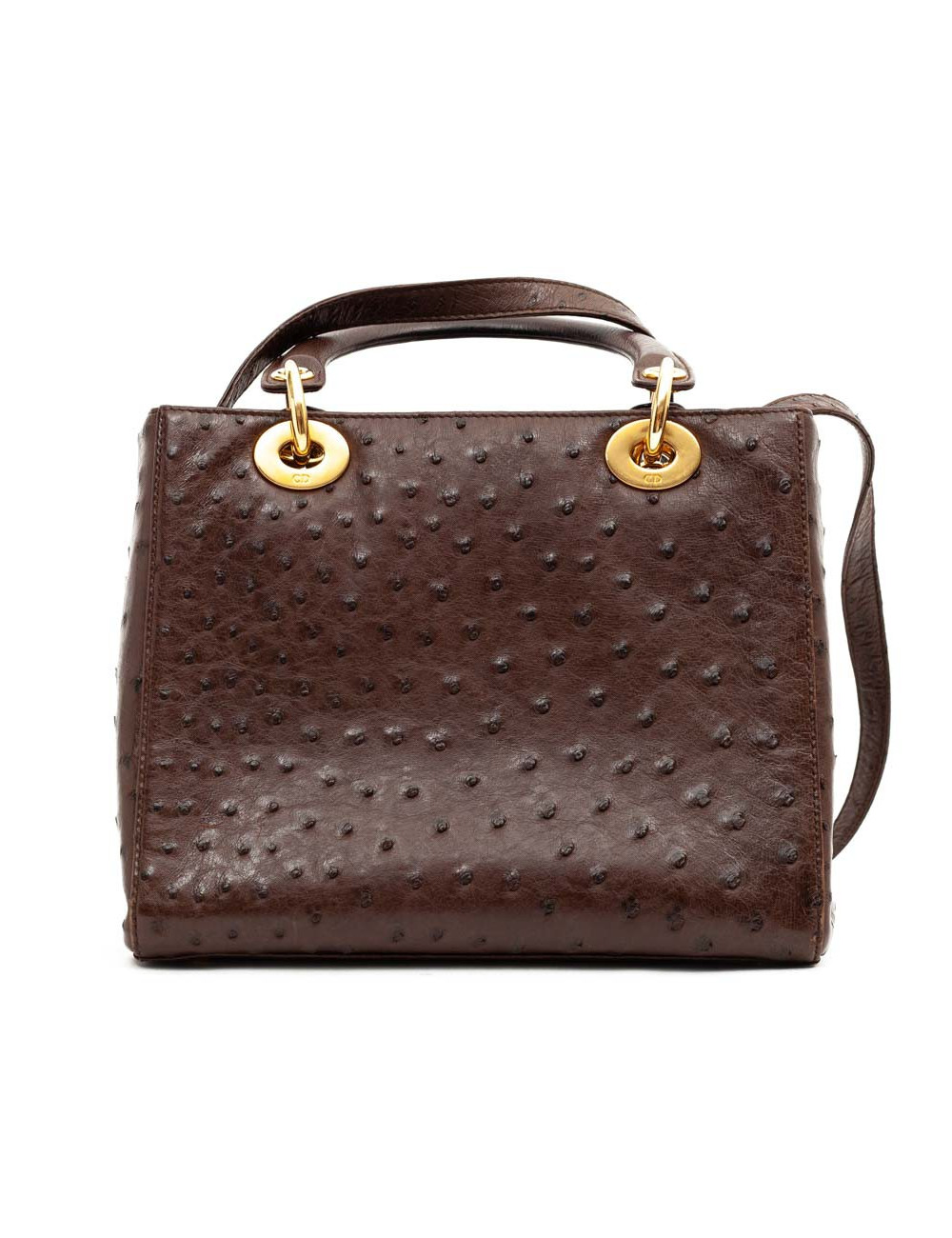 Dior Lady Dior sac autruche marron
