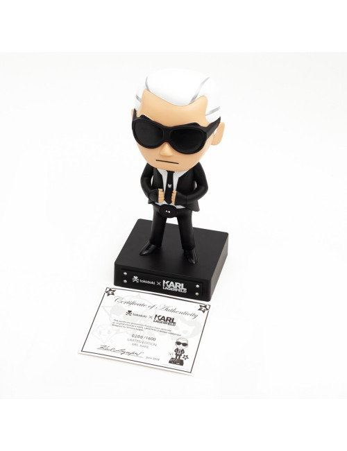 Figurine Karl Lagerfeld X Tokidoki noir et blanc