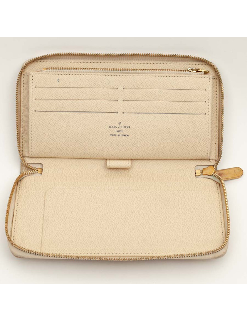 Portefeuille LV toile enduite damier gris GM