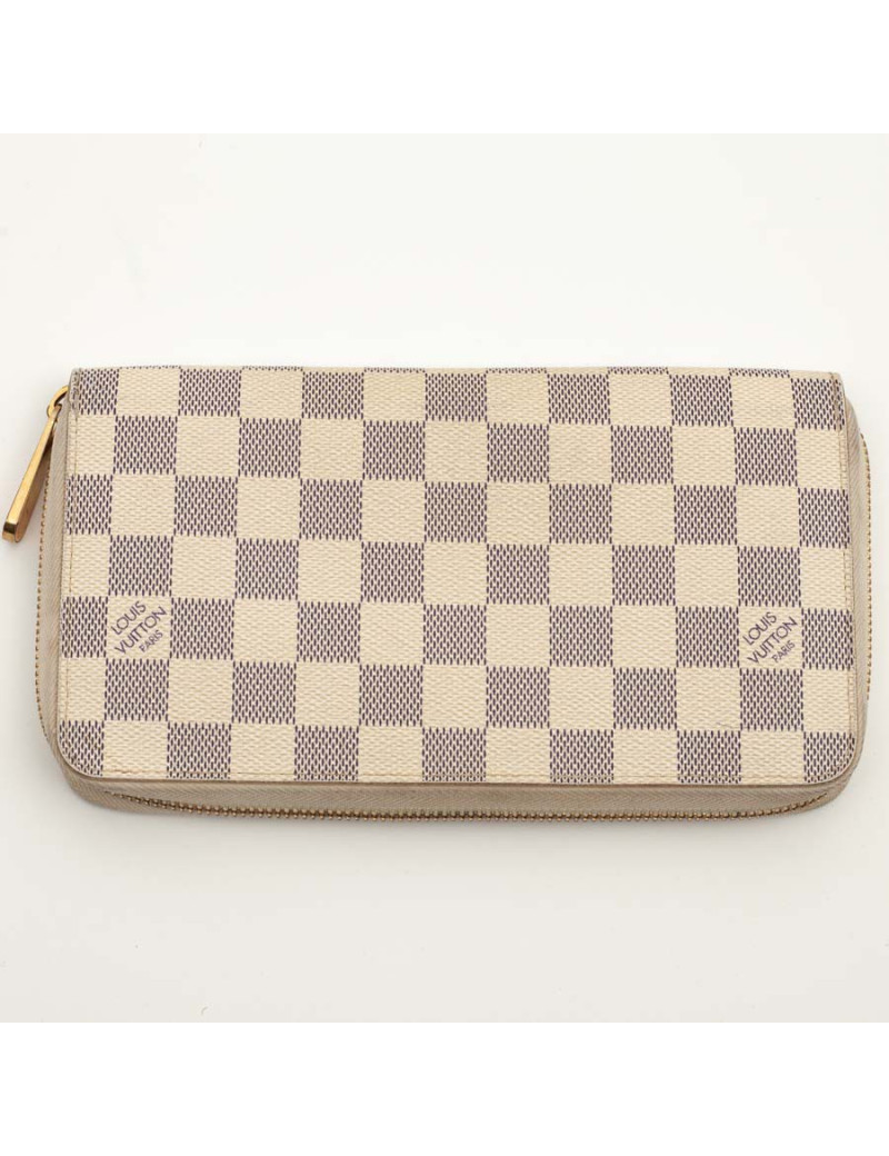 Portefeuille LV toile enduite damier gris GM