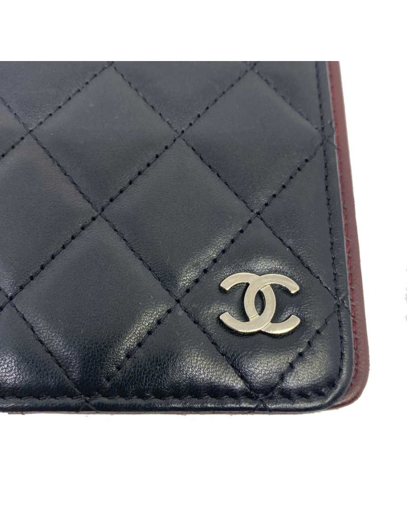 Porte agenda CHANEL cuir noir