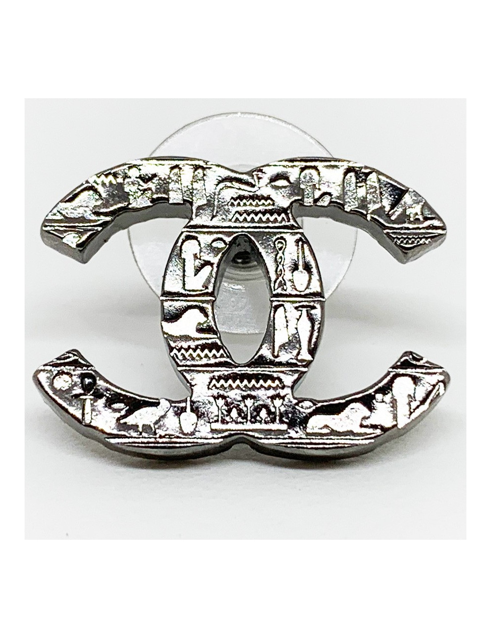 Boucles d'oreille Clous CHANEL Egypte argent