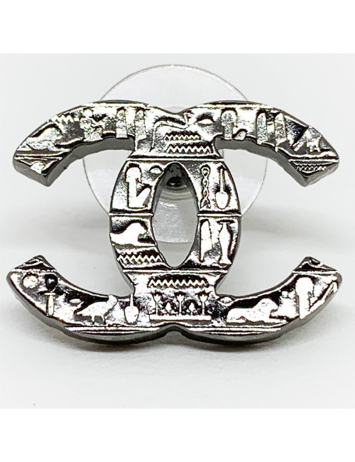 Boucles d'oreille Clous CHANEL Egypte argent