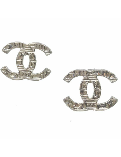 Boucles d'oreille Clous CHANEL Egypte argent
