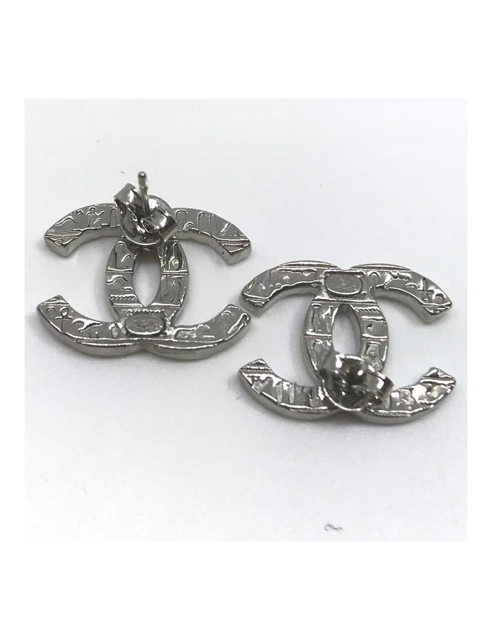 Boucles d'oreille Clous CHANEL Egypte argent