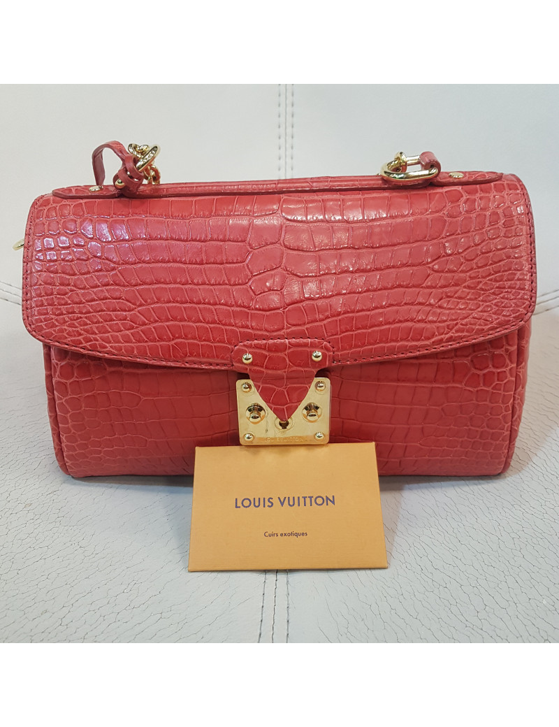 Sac rouge LOUIS VUITTON alligator 