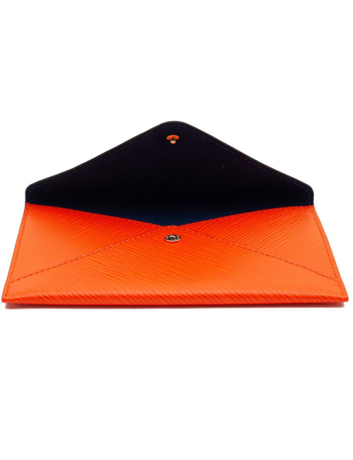 Pochette LOUIS VUITTON cuir Epi orange