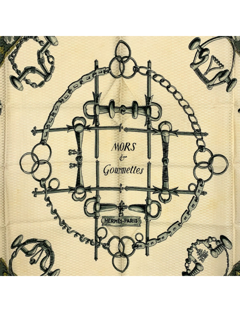 foulard HERMES " Mors et goumettes"