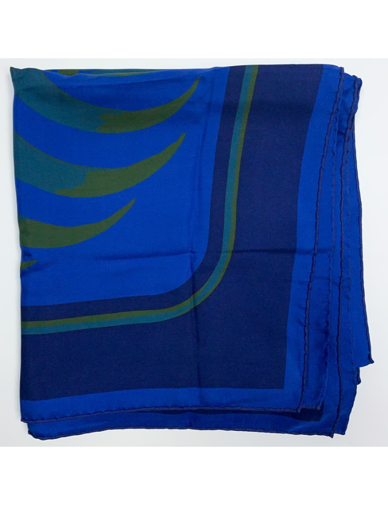 A NETTOYER Carré Hermès bleu nuit avec tigre