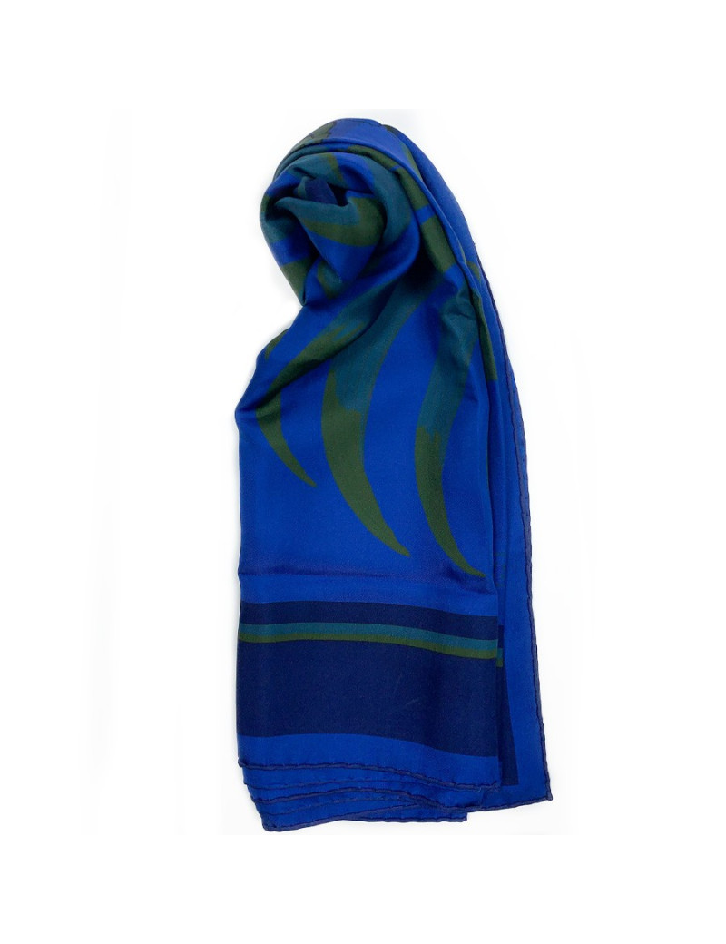 A NETTOYER Carré Hermès bleu nuit avec tigre