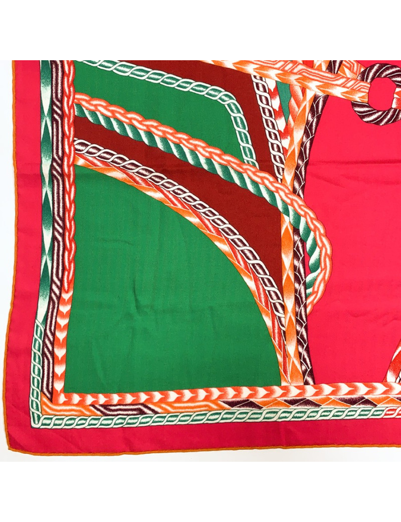 Châle HERMES "Robe du soir" en cachemire et soie