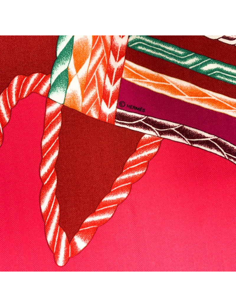 Top Hermes Jaune en soie " Brides de Gala"