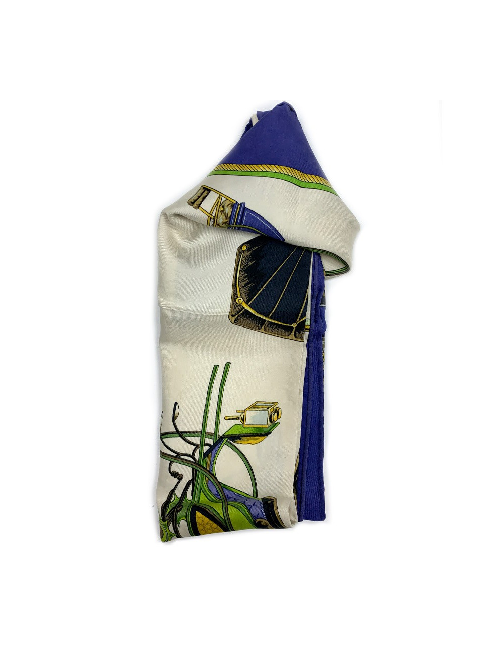 Carré HERMES "Voitures à transformation" soie 100 %