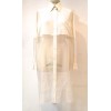 Blouse HERMES chemise en soie blanche mate et transparente
