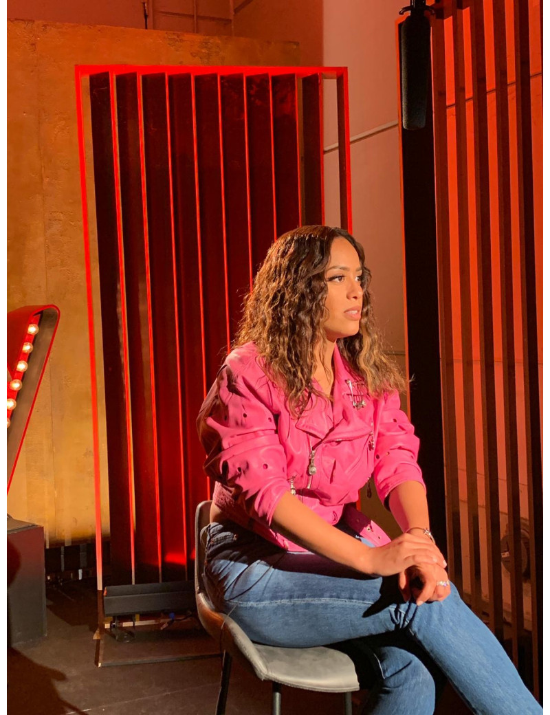 Veste rose GIANNI VERSACE en cuir