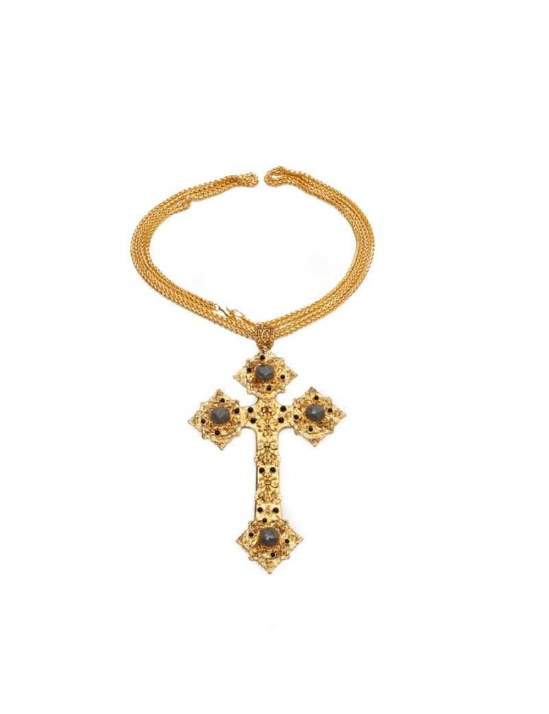 Collier croix grise MARGUERITE DE VALOIS