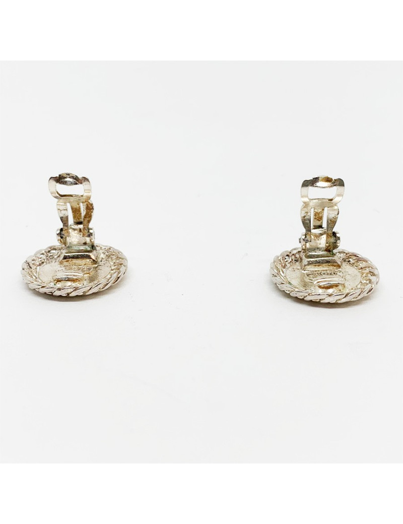 Boucles d'oreille clips CHANEL argent