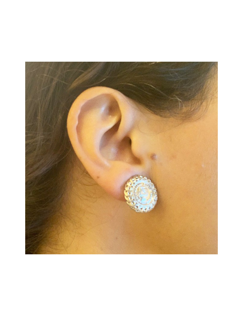 Boucles d'oreille clips CHANEL argent