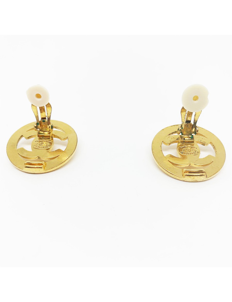 Boucles d'oreille CC CHANEL Vintage