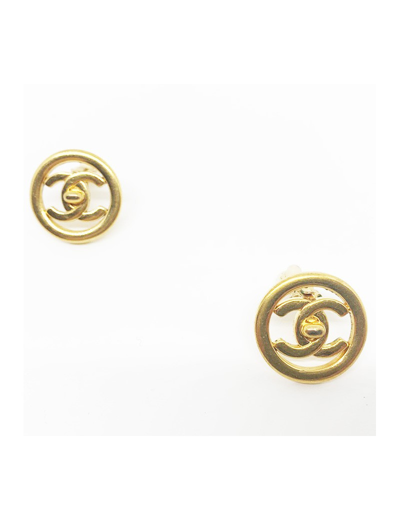 Boucles d'oreille CC CHANEL Vintage