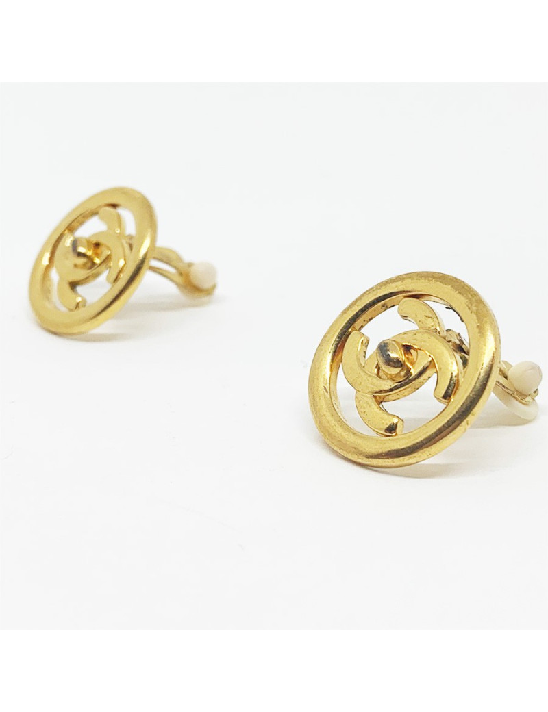 Boucles d'oreille CC CHANEL Vintage