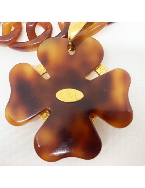 Collier écaille CHANEL coeur doré 