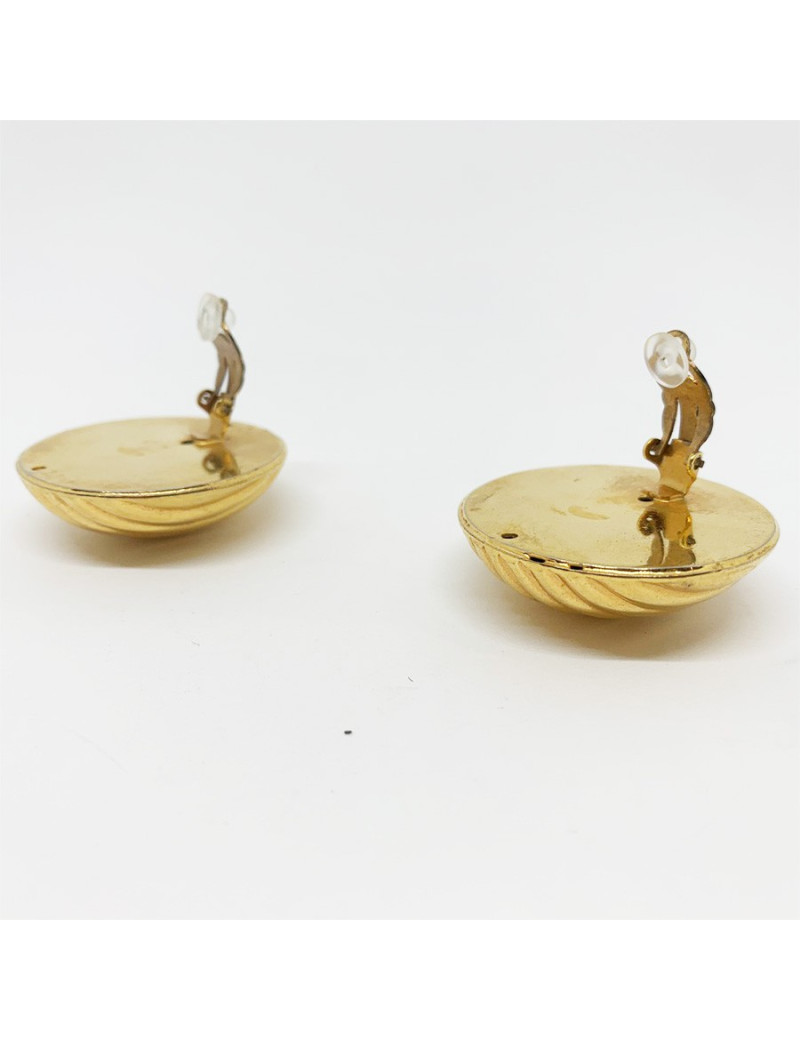 Clips ronds vintage dorés