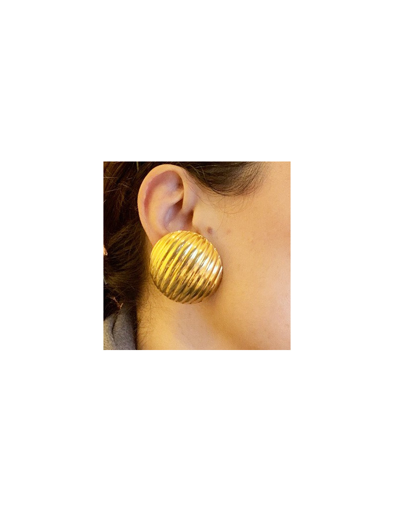 Clips ronds vintage dorés