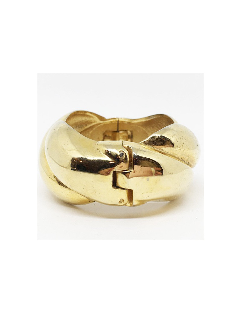 Bracelet vintage doré torsadé