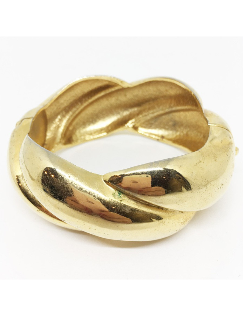 Bracelet vintage doré torsadé