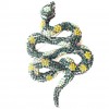 Broche serpent vert en strass