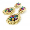 Clips Jacky de G pendants vintage multicolores