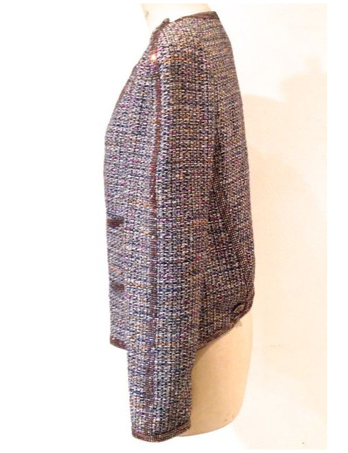 Veste CHANEL en tweed multicolore Paris-Bombay T 42