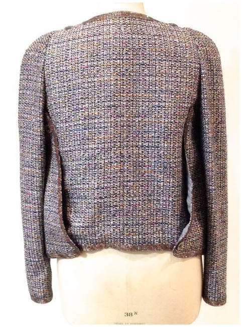 Veste CHANEL en tweed multicolore Paris-Bombay T 42