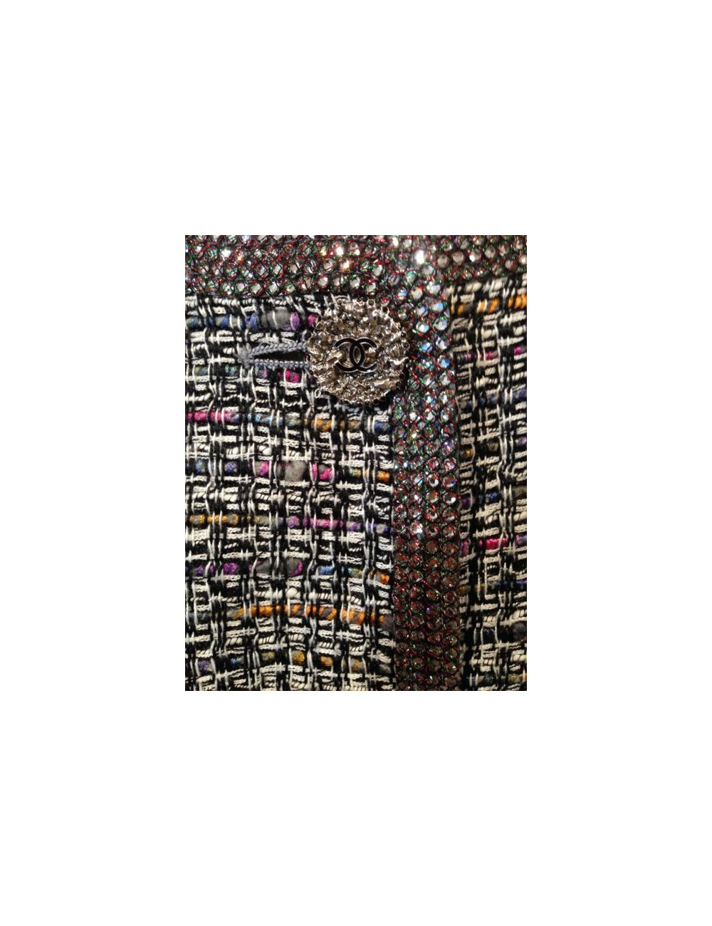 Veste CHANEL en tweed multicolore Paris-Bombay T 42