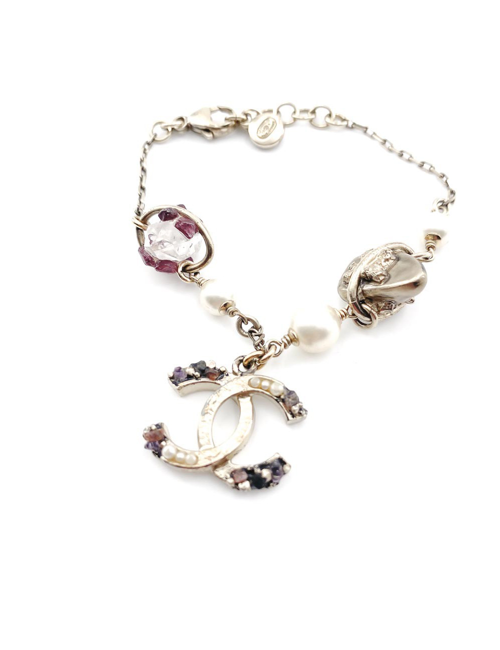 Bracelet CHANEL amethyste et cristal de roche