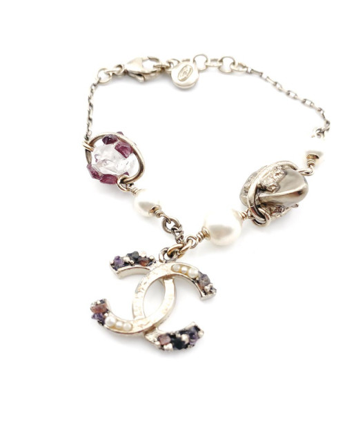 Bracelet CHANEL amethyste et cristal de roche