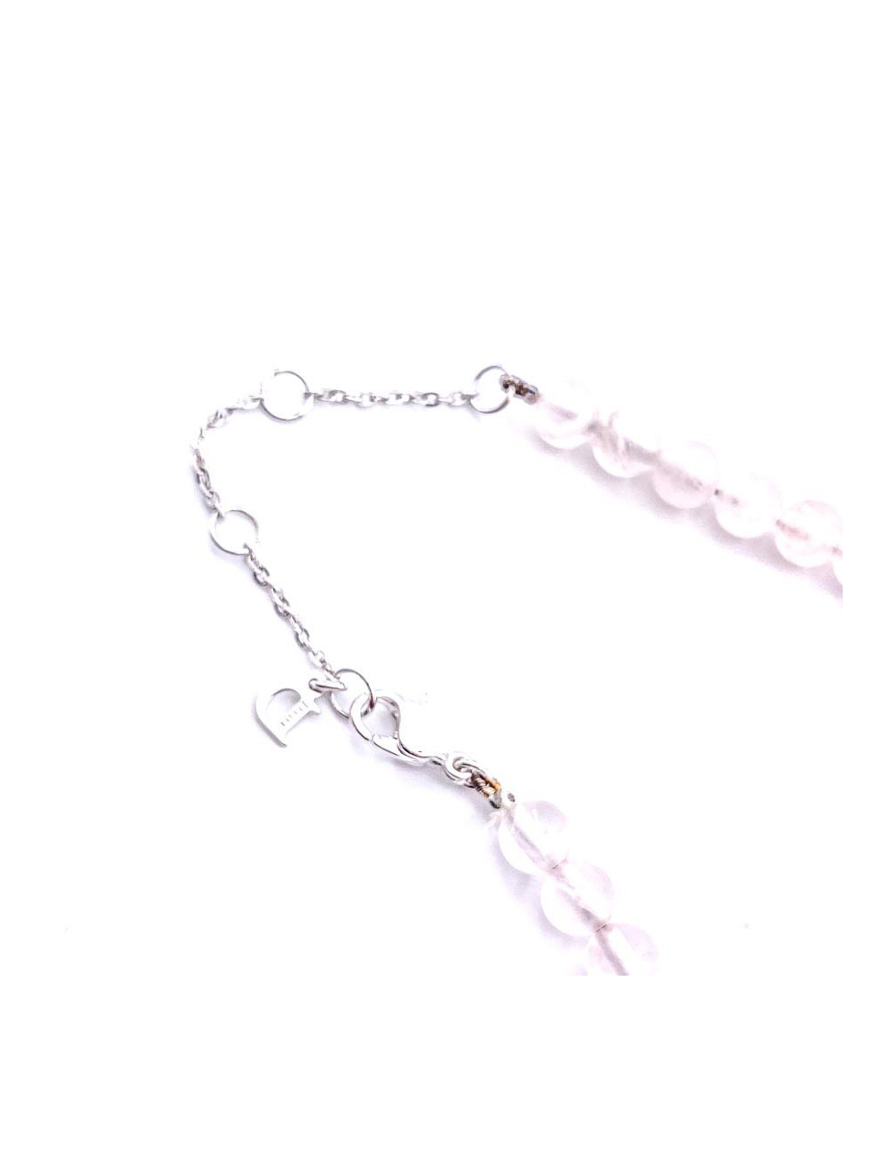 Collier DIOR perles roses triple rang