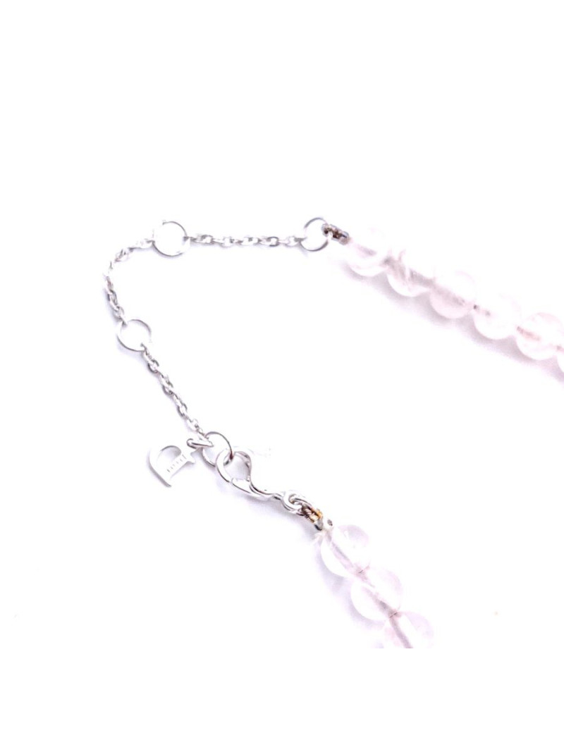 Collier DIOR perles roses triple rang