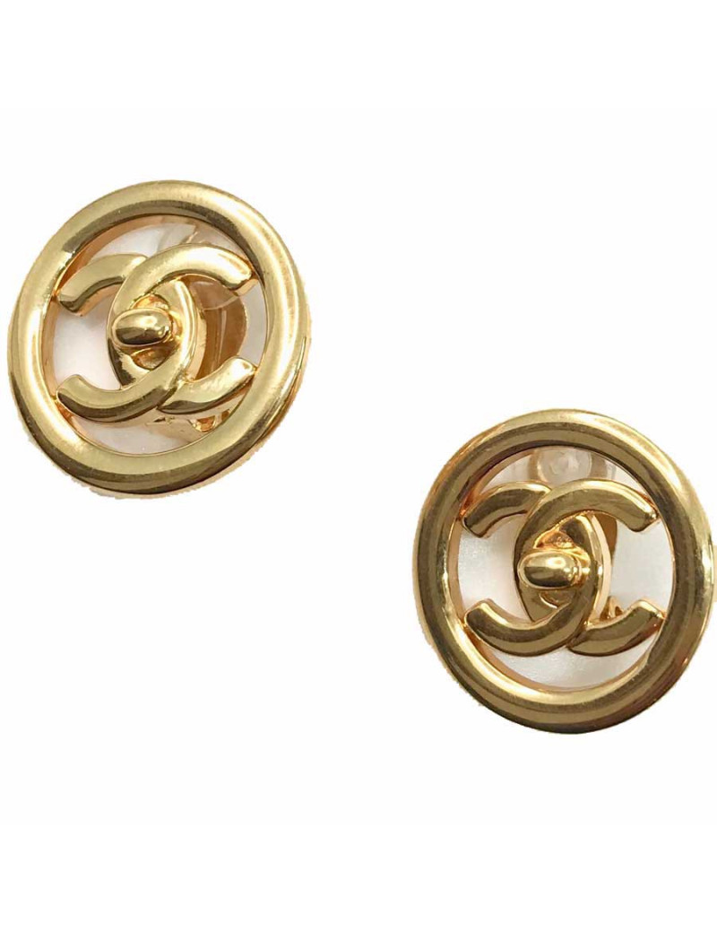 BO Clips CHANEL CC dorés