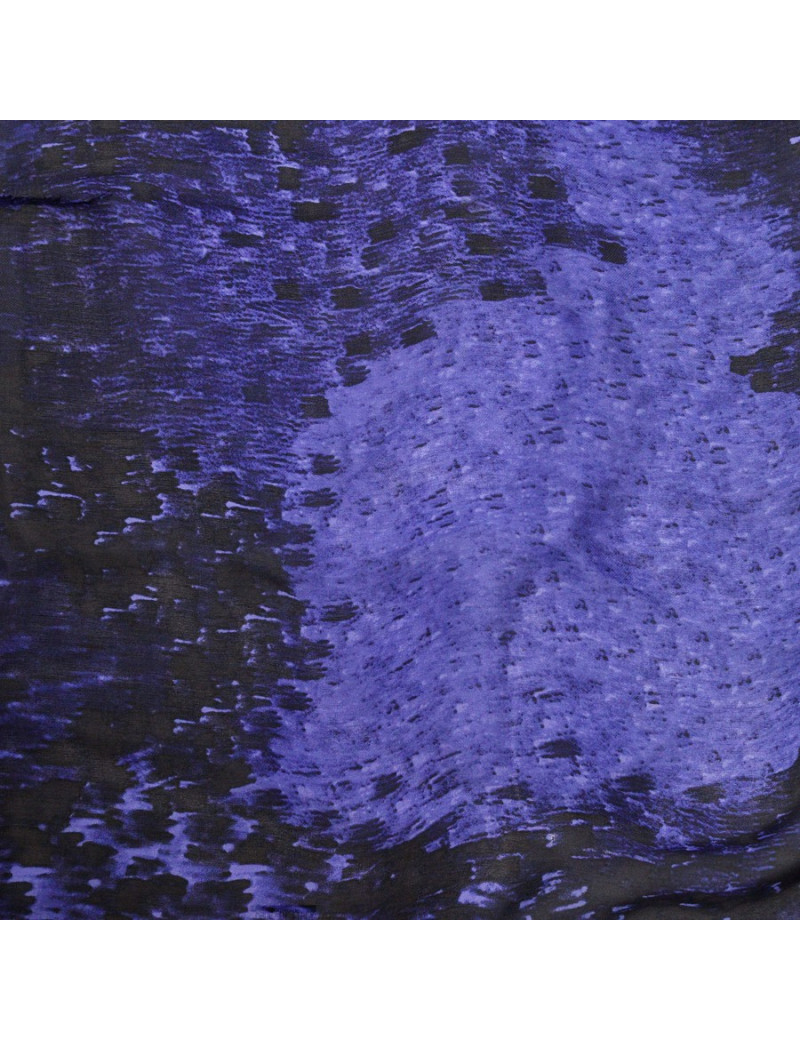 Foulard Roberto Cavalli en soie violet et noir