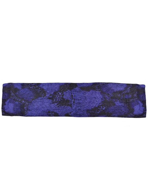 Foulard Roberto Cavalli en soie violet et noir