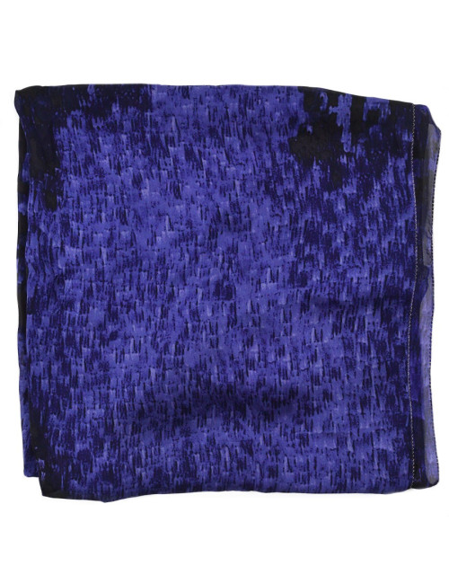 Foulard Roberto Cavalli en soie violet et noir