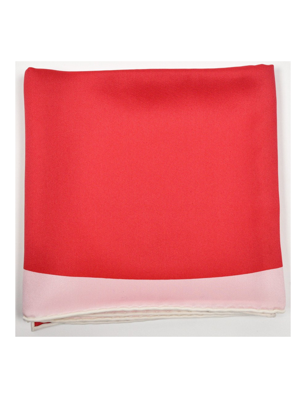 Foulard HERMES rouge et rose 100% soie