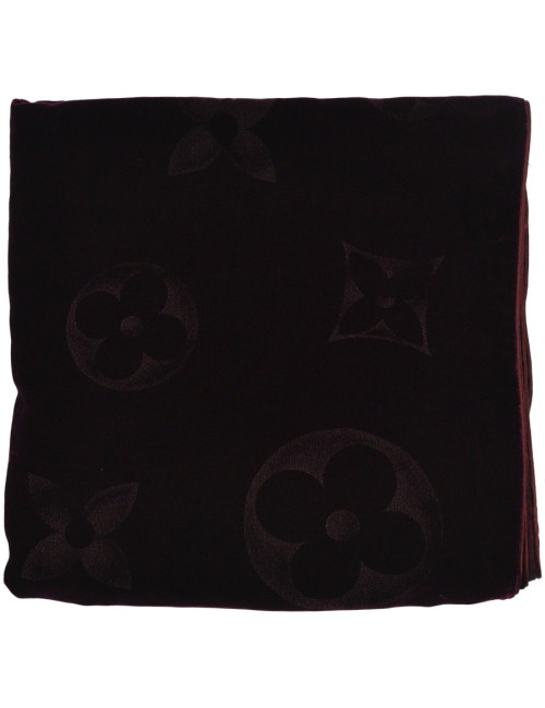 Châle LOUIS VUITTON en velours rouge Cardinal