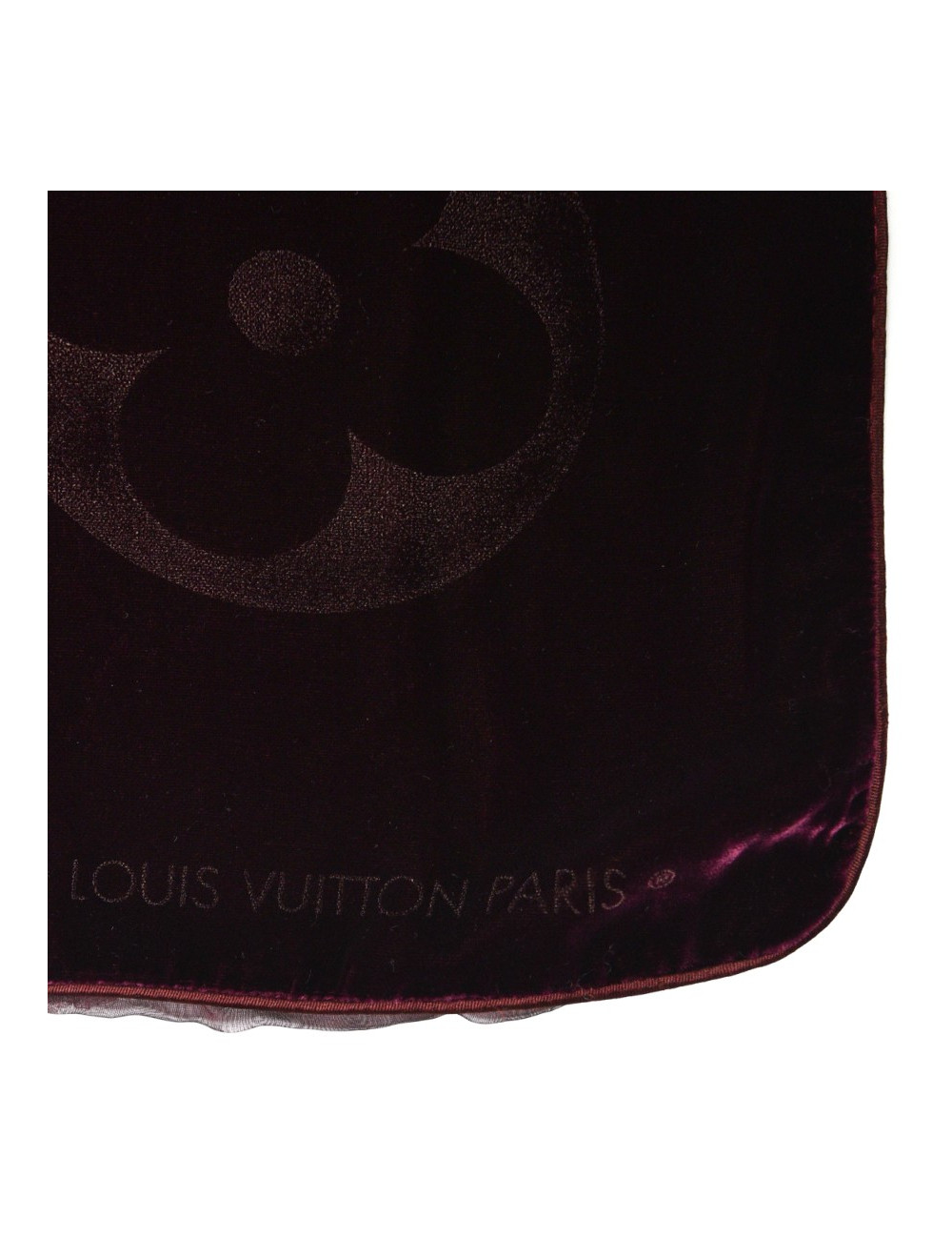 LOUIS VUITTON Châle en velours rouge Cardinal