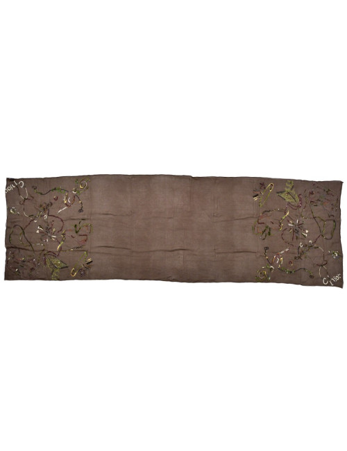 Etole DIOR soie brodée marron