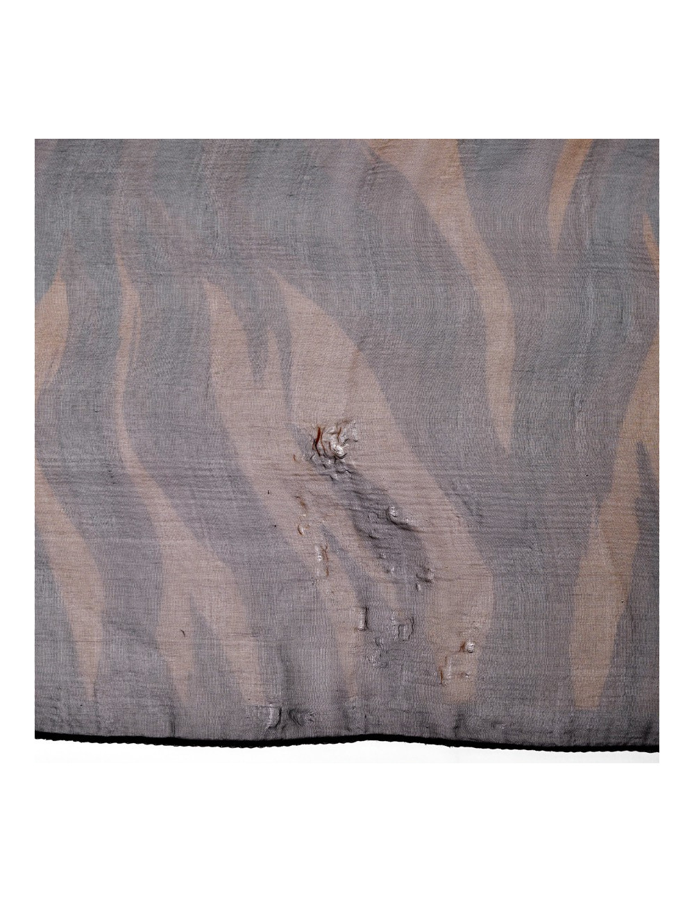 Large foulard YSL soie zebré marron