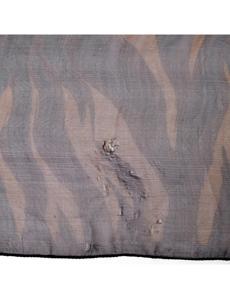 Large foulard YSL soie zebré marron