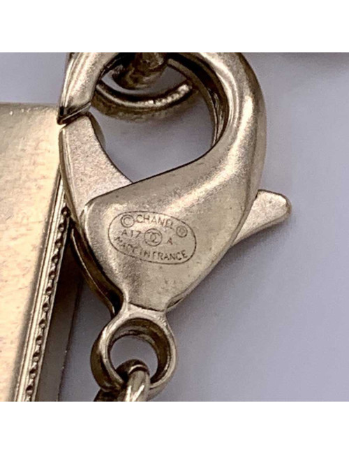 Ceinture CHANEL tissu métallique doré